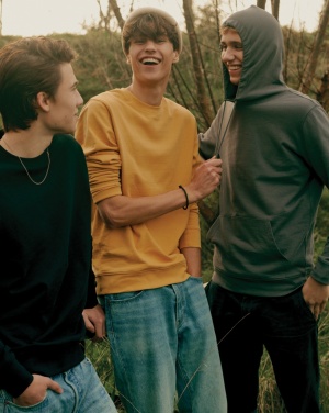 Logo trade promotional giveaways picture of: Iqoniq Etosha lightweight recycled cotton crew neck