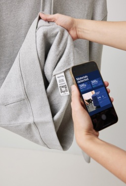 Logo trade business gift photo of: Iqoniq Torres recycled cotton hoodie undyed