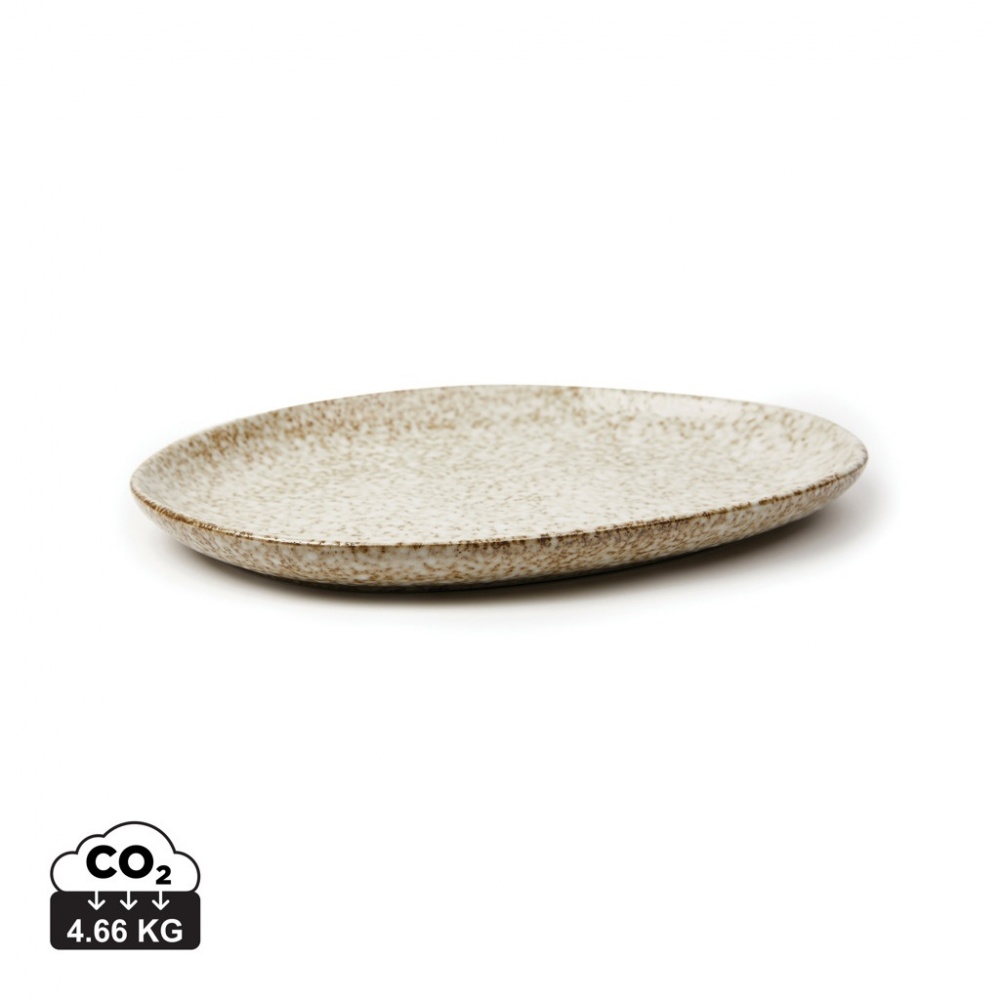 Logo trade promotional merchandise picture of: VINGA Nuvem stoneware serving plate