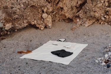 Logo trade promotional products picture of: VINGA Volonne AWARE™ recycled canvas picnic blanket