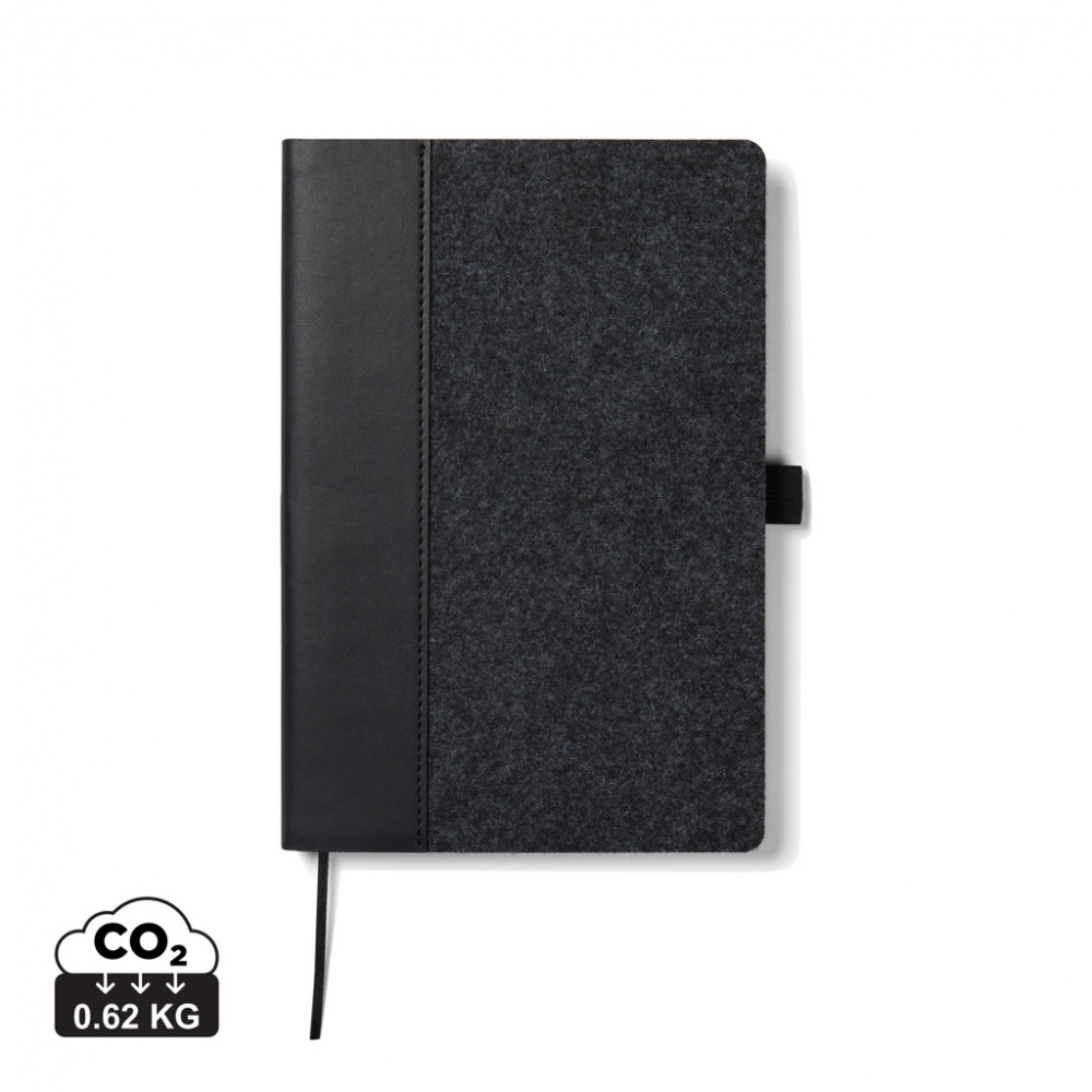 Logotrade promotional giveaway picture of: VINGA Albon GRS recycled felt notebook