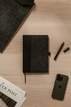 Logo trade corporate gifts image of: VINGA Albon GRS recycled felt notebook