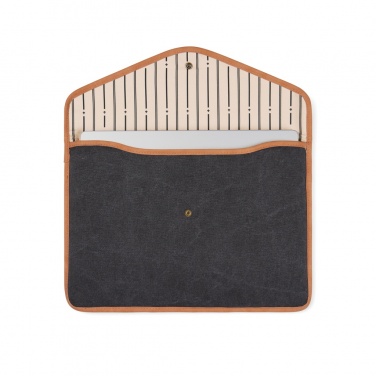 Logo trade promotional giveaways image of: VINGA Bosler GRS recycled canvas 16" laptop sleeve
