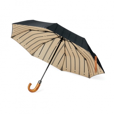 Logo trade promotional gifts picture of: VINGA Bosler AWARE™ recycled pet 21" foldable umbrella