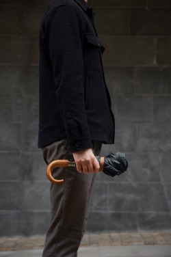 Logo trade corporate gifts image of: VINGA Bosler AWARE™ recycled pet 21" foldable umbrella