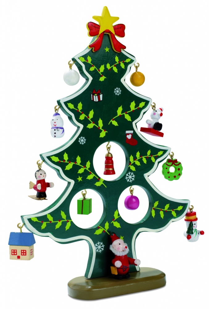 Logotrade promotional giveaway image of: Wooden xmas tree decoration