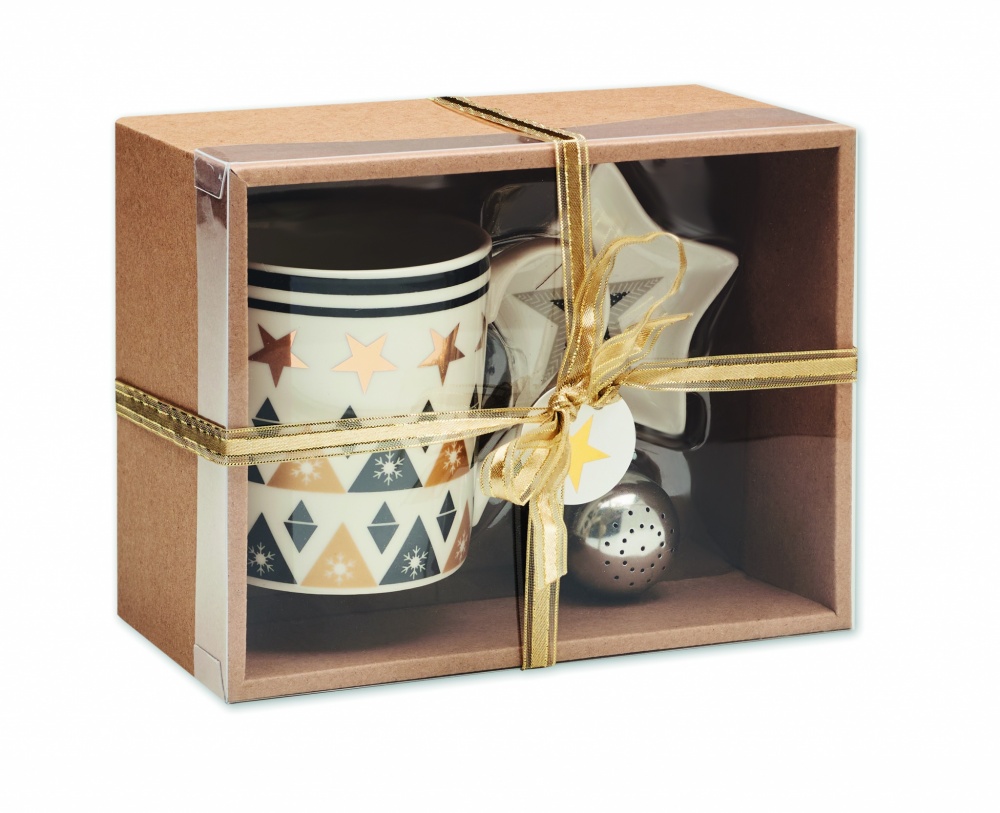 Logotrade advertising products photo of: Mug mini plate filter in box