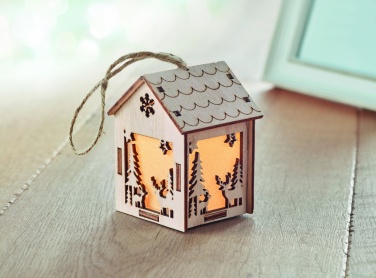 Logo trade corporate gift photo of: MDF house with light
