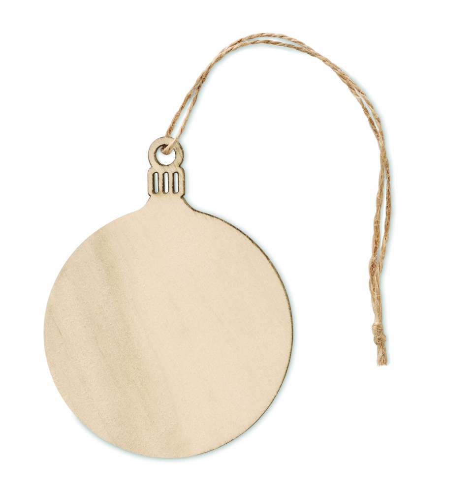 Logotrade promotional item picture of: Wooden Tree bauble hanger