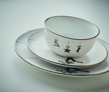 Logo trade promotional products image of: 4 piece ceramic place setting