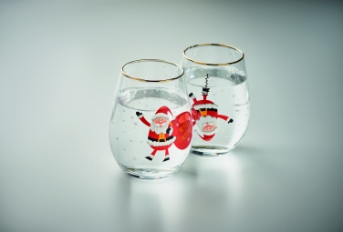 Logo trade promotional giveaways picture of: Set of 2 Christmas glasses