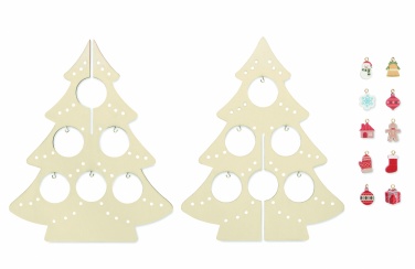 Logo trade advertising products image of: Wooden Xmas tree decoration