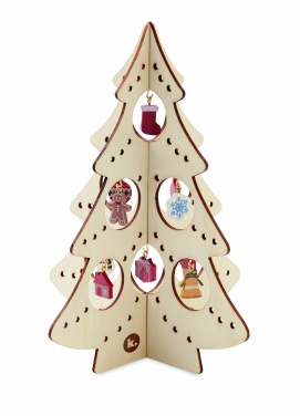 Logo trade promotional items picture of: Wooden Xmas tree decoration