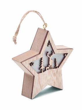 Logotrade promotional merchandise picture of: MDF star with light