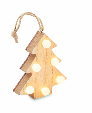 Logo trade corporate gifts picture of: Wooden weed tree with lights