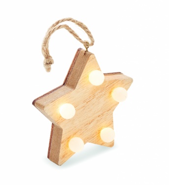 Logotrade promotional items photo of: Wooden weed star with lights