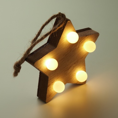Logotrade promotional merchandise picture of: Wooden weed star with lights