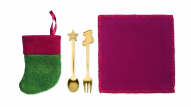 Logotrade promotional item image of: Christmas dessert cutlery set
