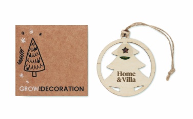 Logo trade corporate gifts image of: Wooden tree shape hanger