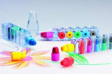 Logo trade corporate gift photo of: Set of 6 wax crayons