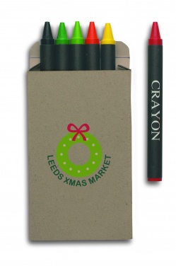 Logo trade corporate gift photo of: Carton of 6 wax crayons