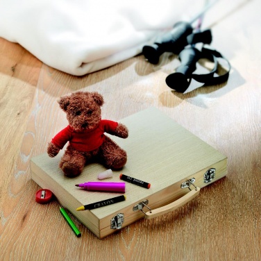 Logo trade promotional giveaways image of: Artist's set in wooden box