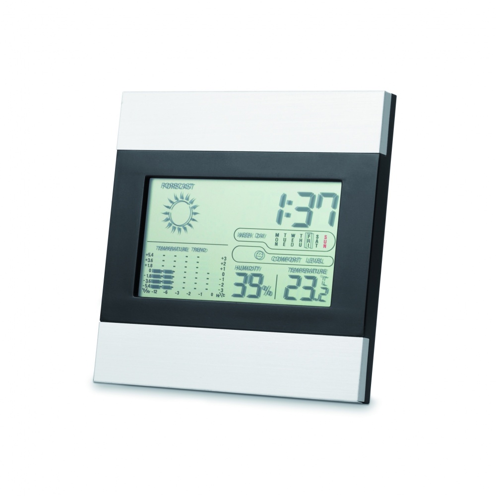 Logotrade promotional items photo of: Weather station and clock