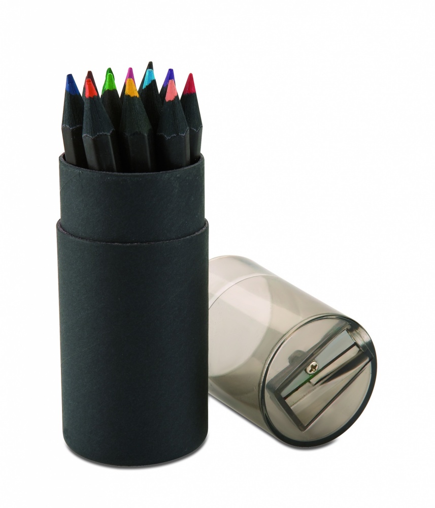Logo trade advertising products picture of: Black colouring pencils