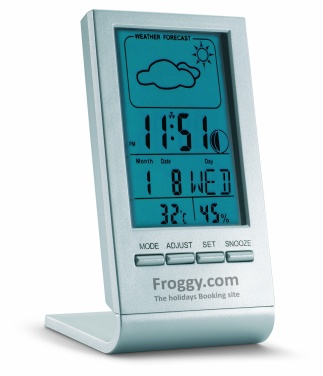 Logotrade business gift image of: Weather station with blue LCD