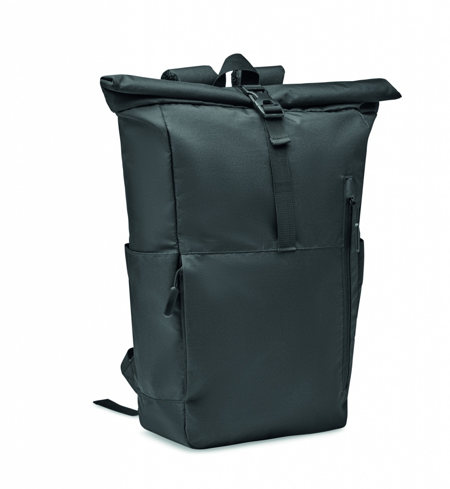 Logotrade promotional item picture of: 300D RPET rolltop backpack