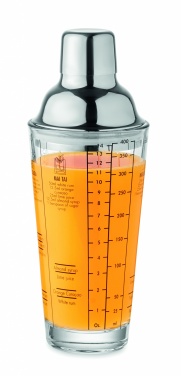 Logo trade promotional products image of: Glass cocktail shaker 400 ml