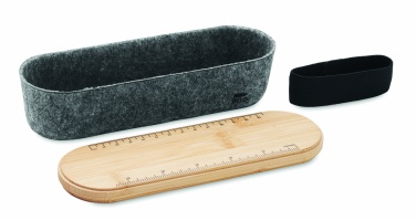 Logo trade corporate gifts picture of: RPET felt pencil case with lid