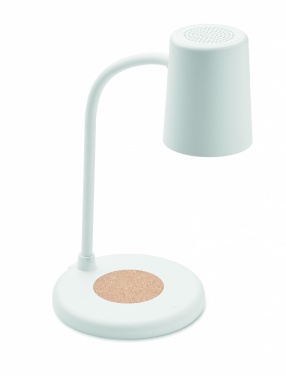 Logo trade corporate gifts picture of: Wireless charger, lamp speaker