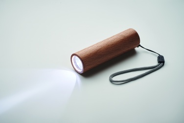 Logotrade promotional merchandise photo of: Beech wood rechargeable torch