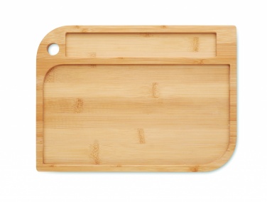 Logo trade business gifts image of: Meal plate in bamboo