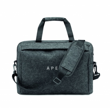 Logo trade promotional merchandise image of: 15 inch RPET felt laptop bag