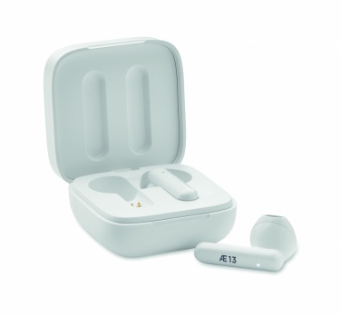 Logo trade promotional items image of: TWS earbuds with solar charger