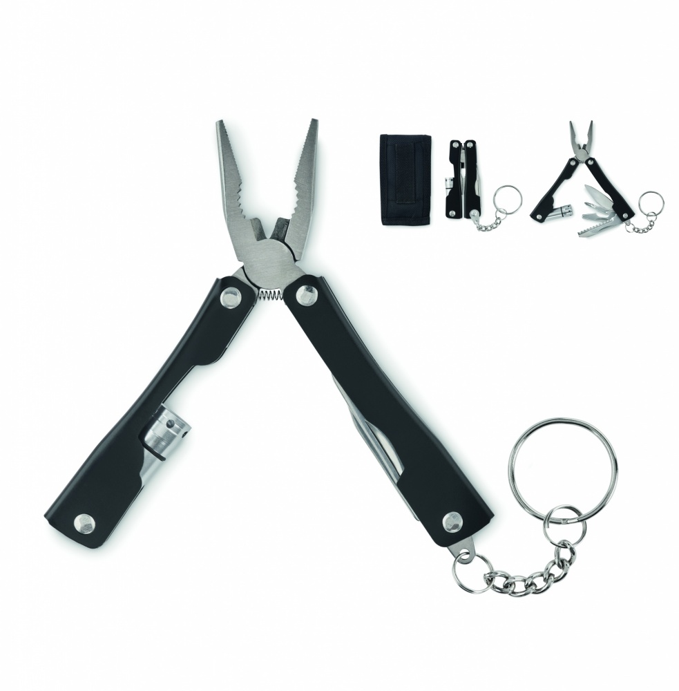 Logo trade promotional giveaways image of: Foldable multi-tool knife
