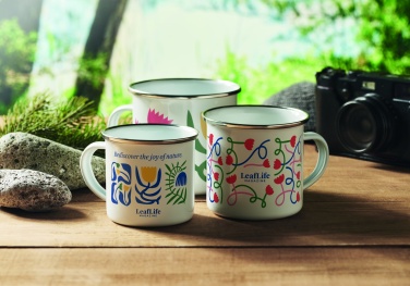 Logo trade promotional giveaway photo of: Enamel sublimation mug 200ml