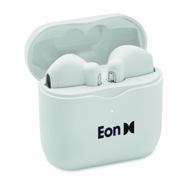 Logo trade promotional items image of: TWS earbuds with charging base