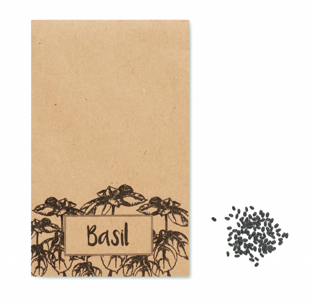 Logo trade promotional items picture of: Basil seeds in craft envelope