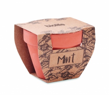 Logo trade promotional merchandise picture of: Terracotta pot mint seeds