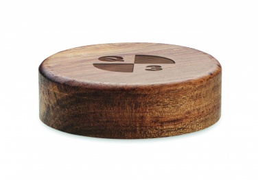 Logotrade promotional item picture of: Wireless charger in acacia 15W