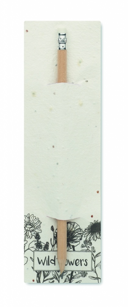 Logotrade promotional giveaway image of: Natural pencil in seeded pouch