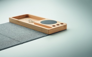 Logotrade promotional products photo of: Wireless charger in bamboo 15W