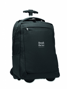 Logo trade promotional products image of: A portable backpack trolley with wheels, made of 600D RPET polyester