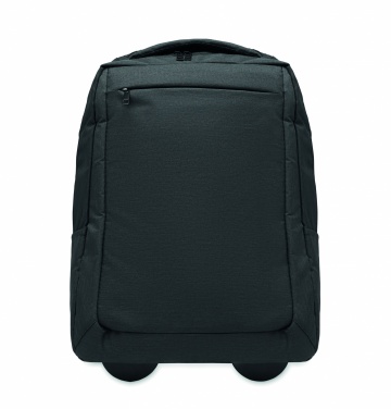 Logotrade promotional giveaway image of: A portable backpack trolley with wheels, made of 600D RPET polyester