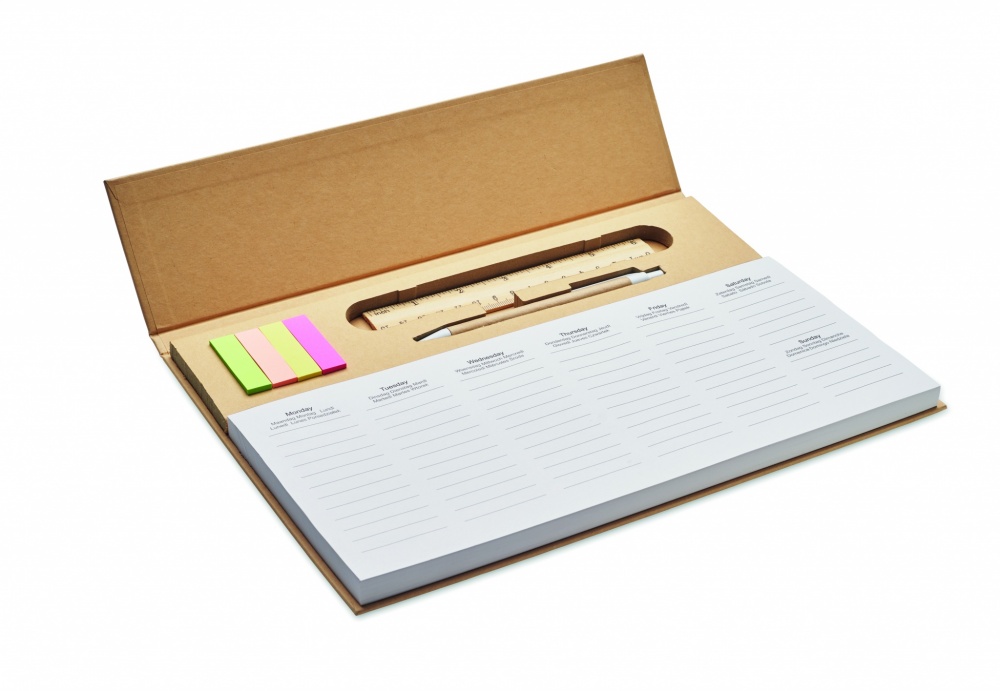 Logo trade business gift photo of: Weekly desktop planner