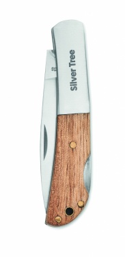 Logotrade promotional merchandise photo of: Foldable knife in acacia wood