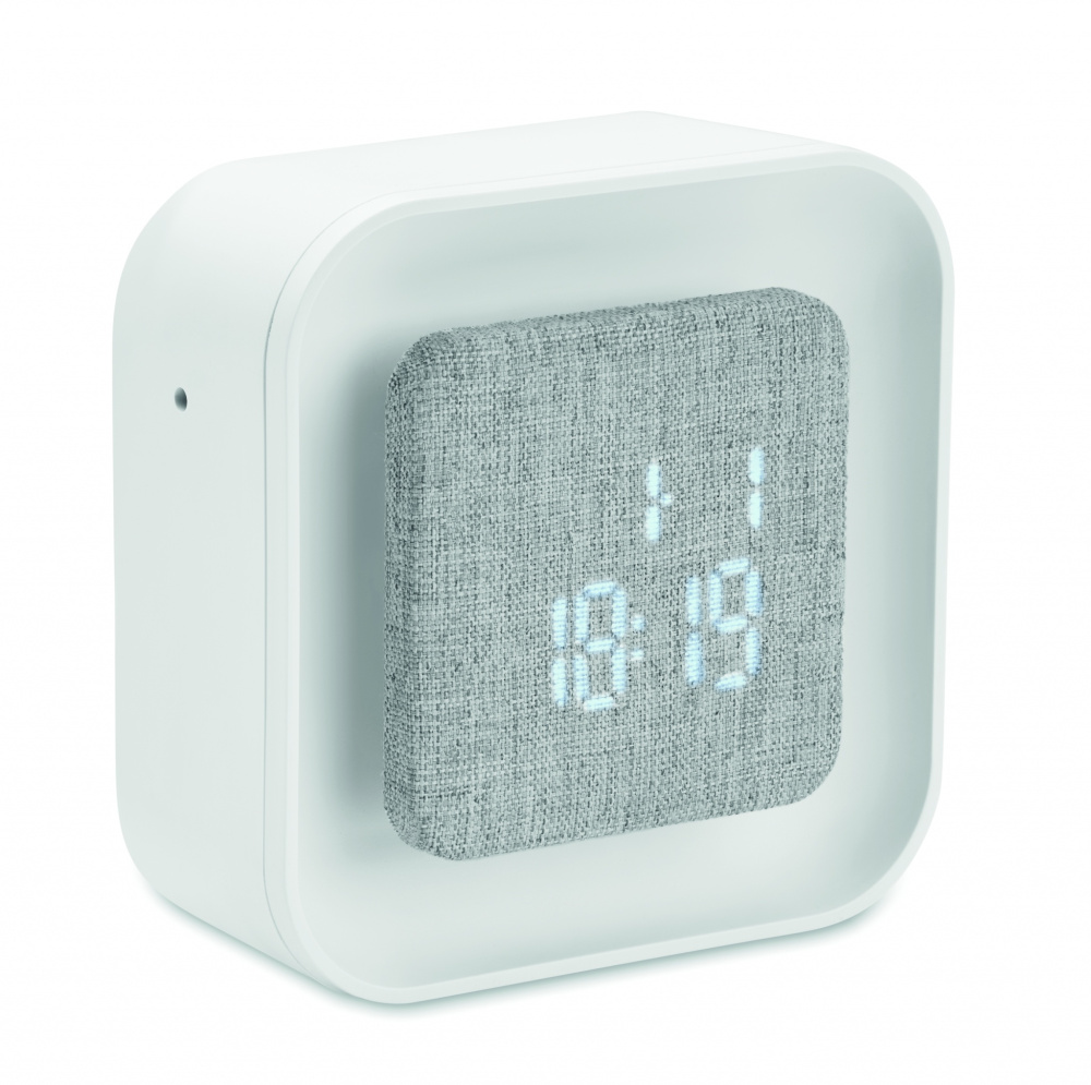 Logotrade promotional product image of: Recycled ABS/RPET alarm clock Stuttgart